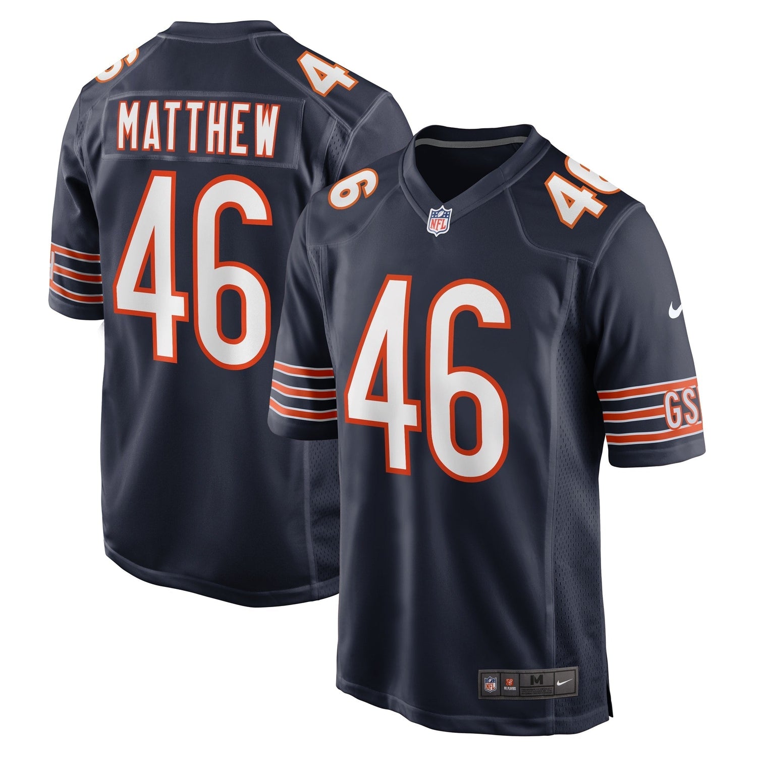 Christian Matthew Chicago Bears Nike Game Jersey - Navy