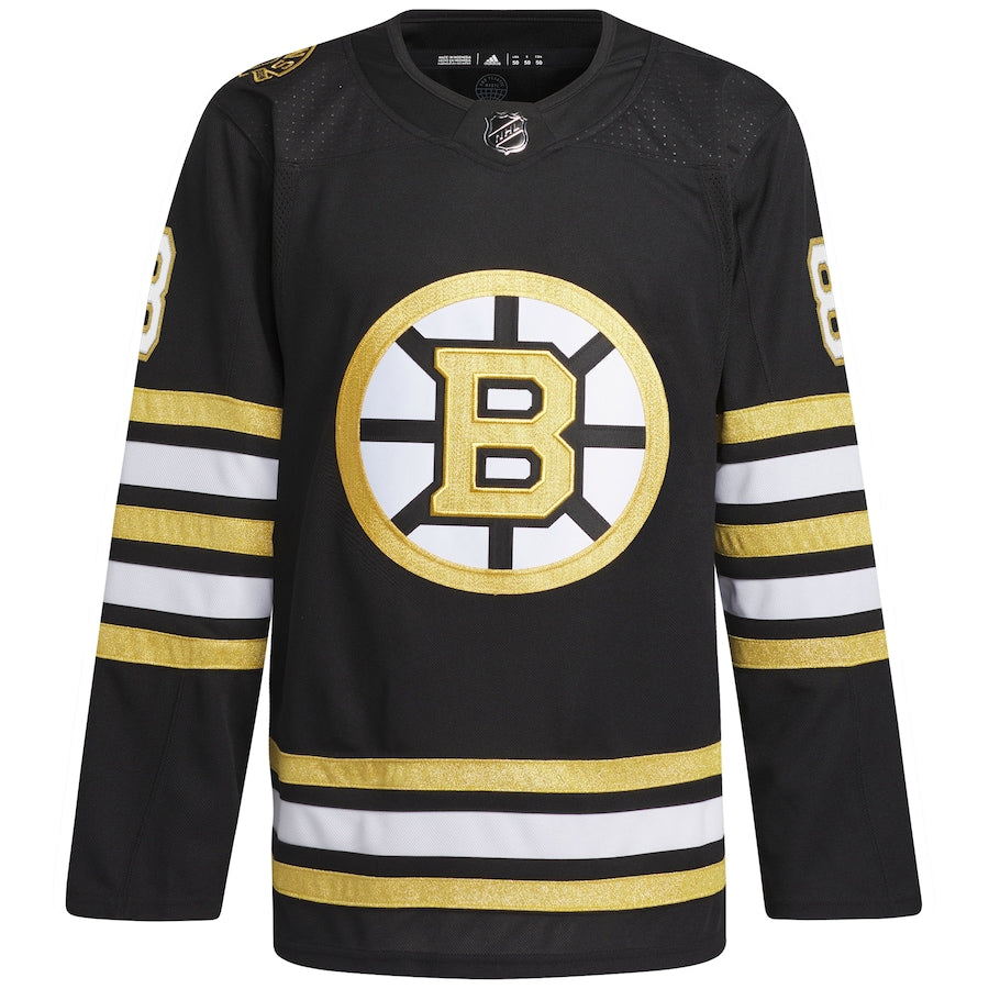 David Pastrnak Boston Bruins Primegreen 100th Anniversary Jersey - Black