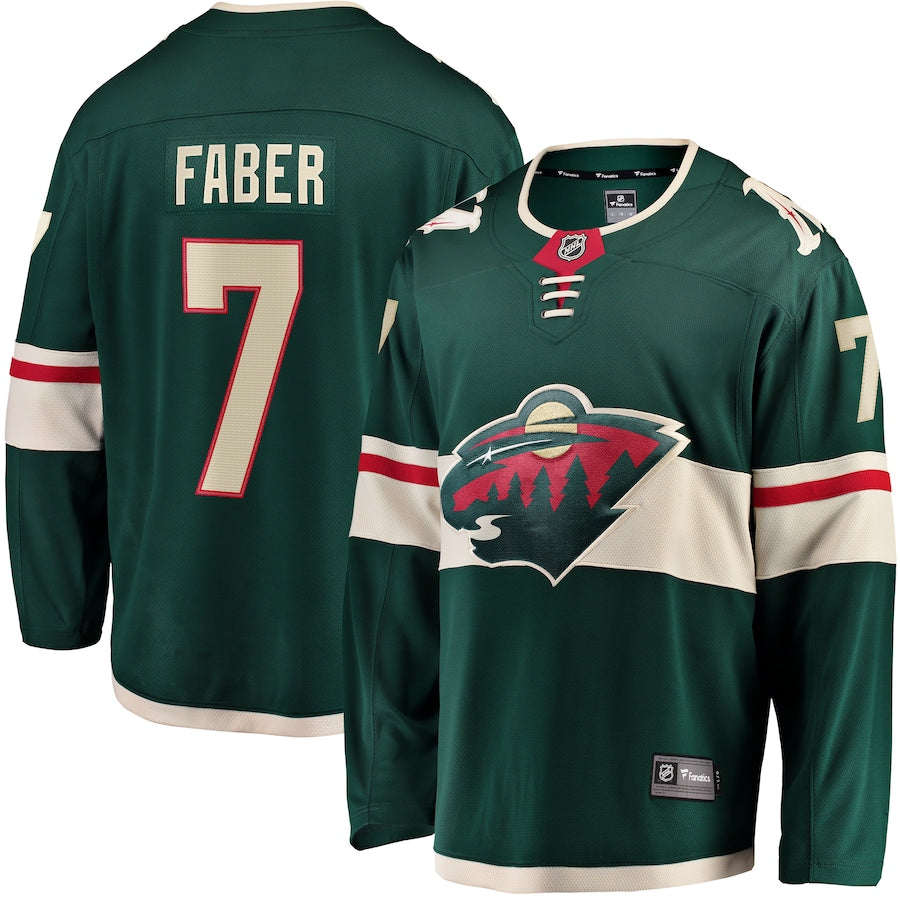 Brock Faber Minnesota Wild Home Breakaway Jersey - Green
