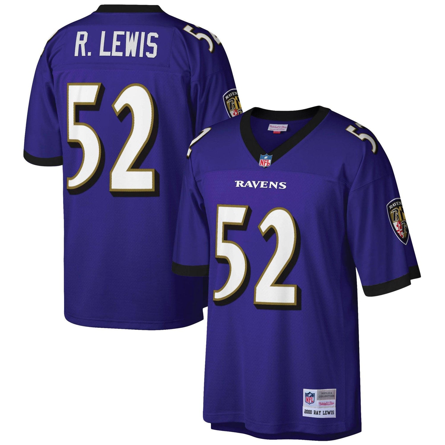 Men's Baltimore Ravens Ray Lewis Mitchell & Ness Purple Legacy Jersey