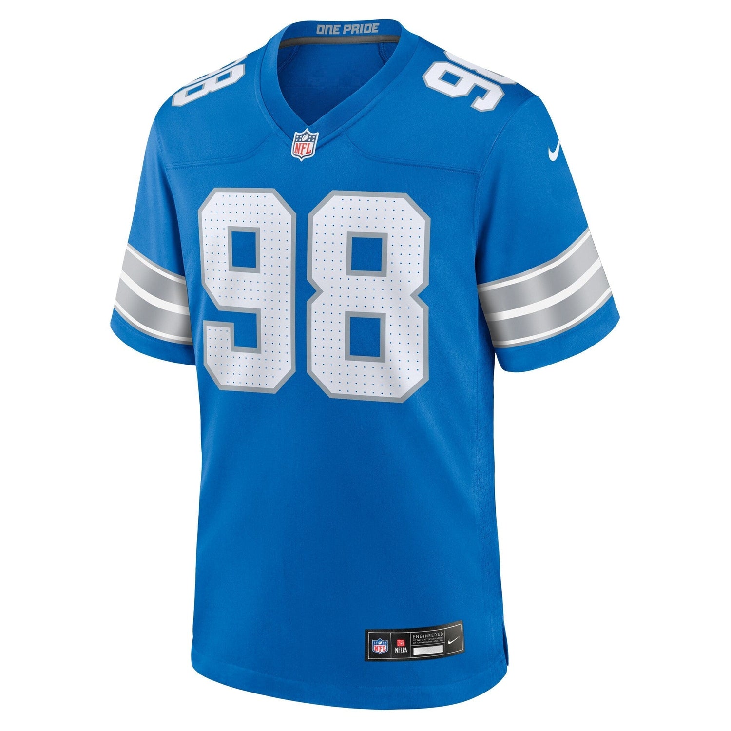D.J. Reader Detroit Lions Nike Team Game Jersey - Blue