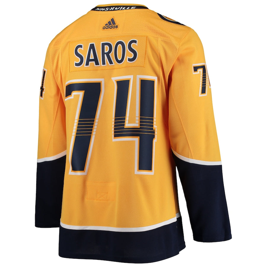 Juuse Saros Nashville Predators Home Jersey - Gold