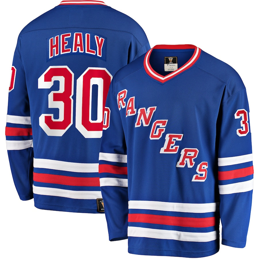 Glenn Healy New York Rangers Premier Breakaway Retired Jersey - Blue