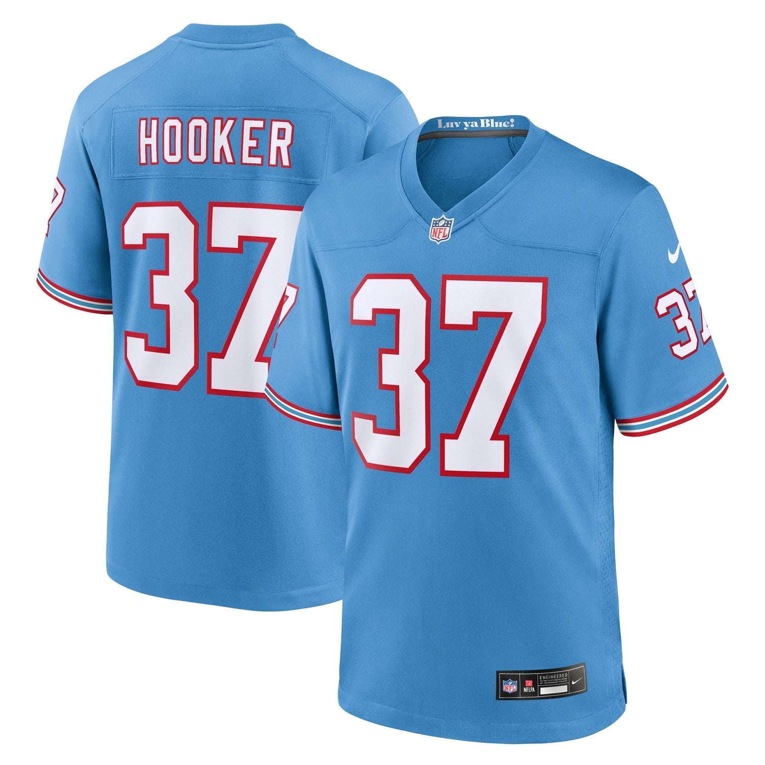 Amani Hooker Tennessee Titans Nike Oilers Throwback Game Jersey - Light Blue