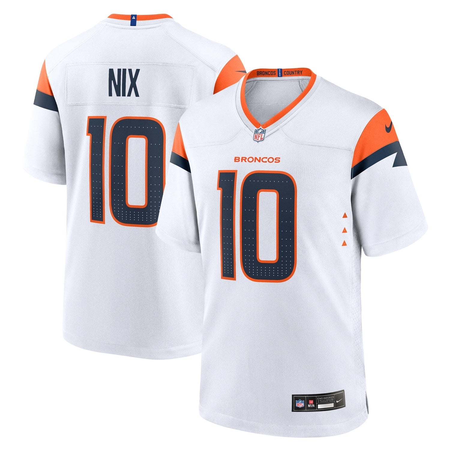 Bo Nix Denver Broncos Nike Game Jersey - White