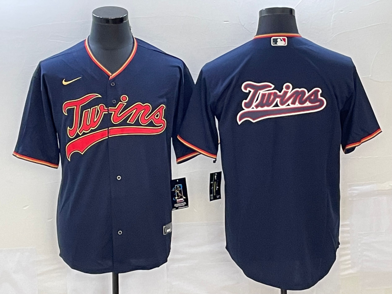 Men's Minnesota Twins Navy Player Logo Jersey