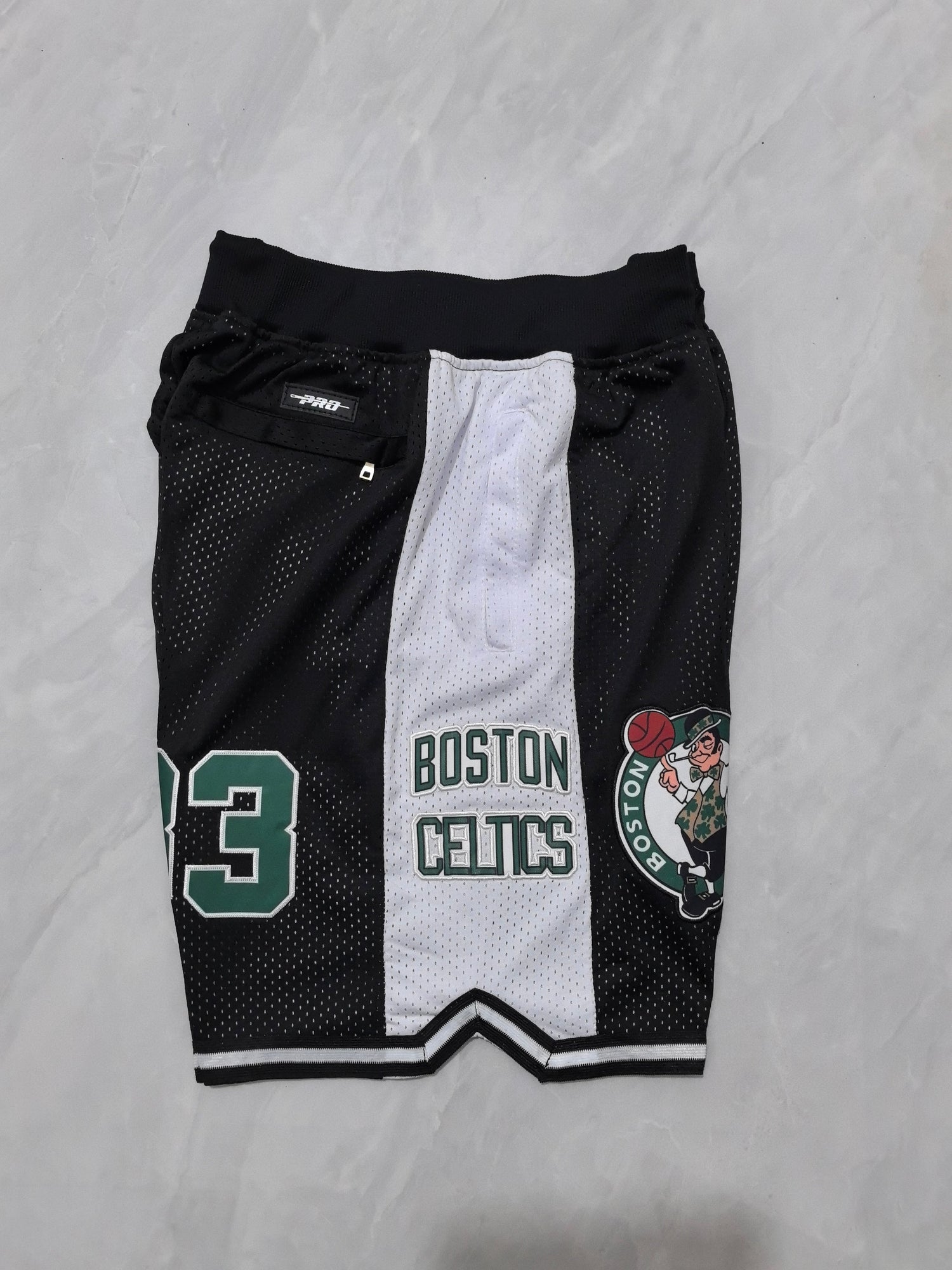 JUST DON Boston Celtics Black Pocket Shorts