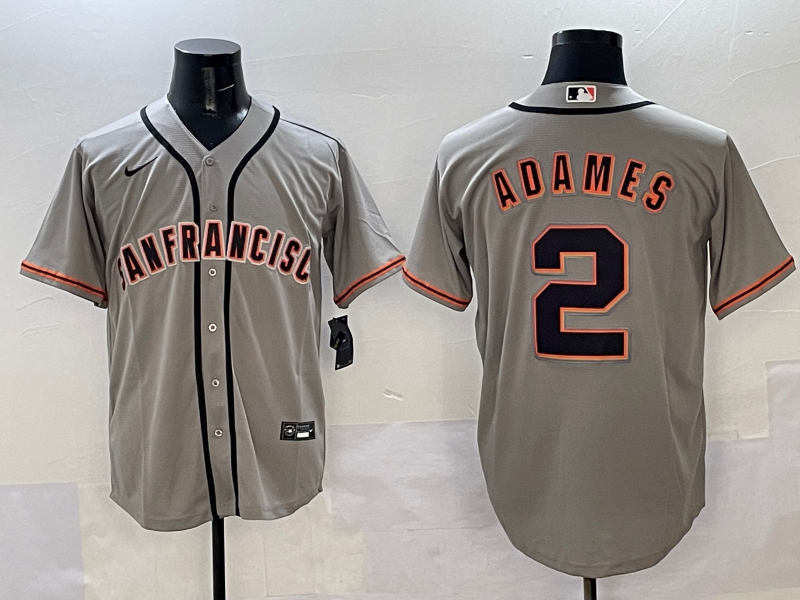 Men's San Francisco Giants Willy Adames #2 Gray Player Jersey