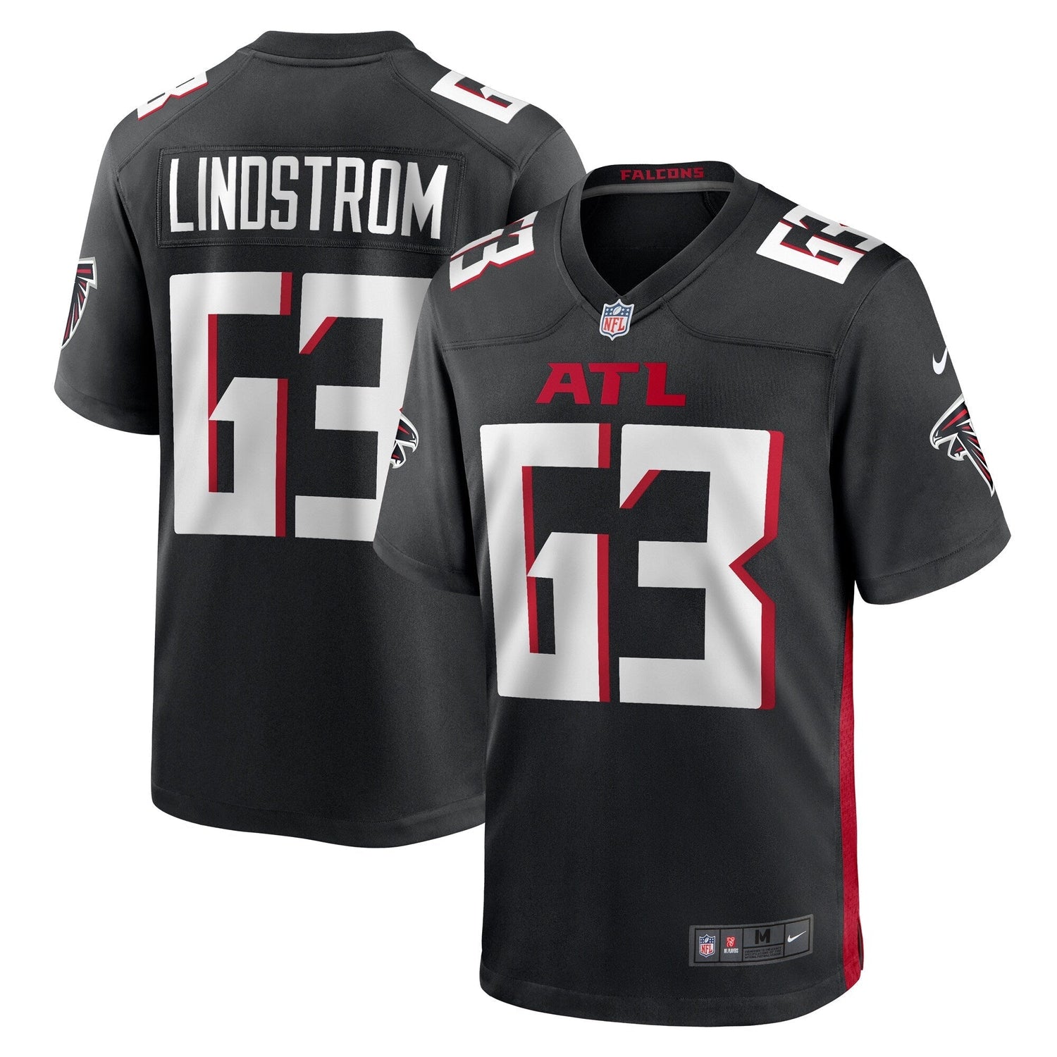 Chris Lindstrom Atlanta Falcons Nike Team Game Jersey - Black