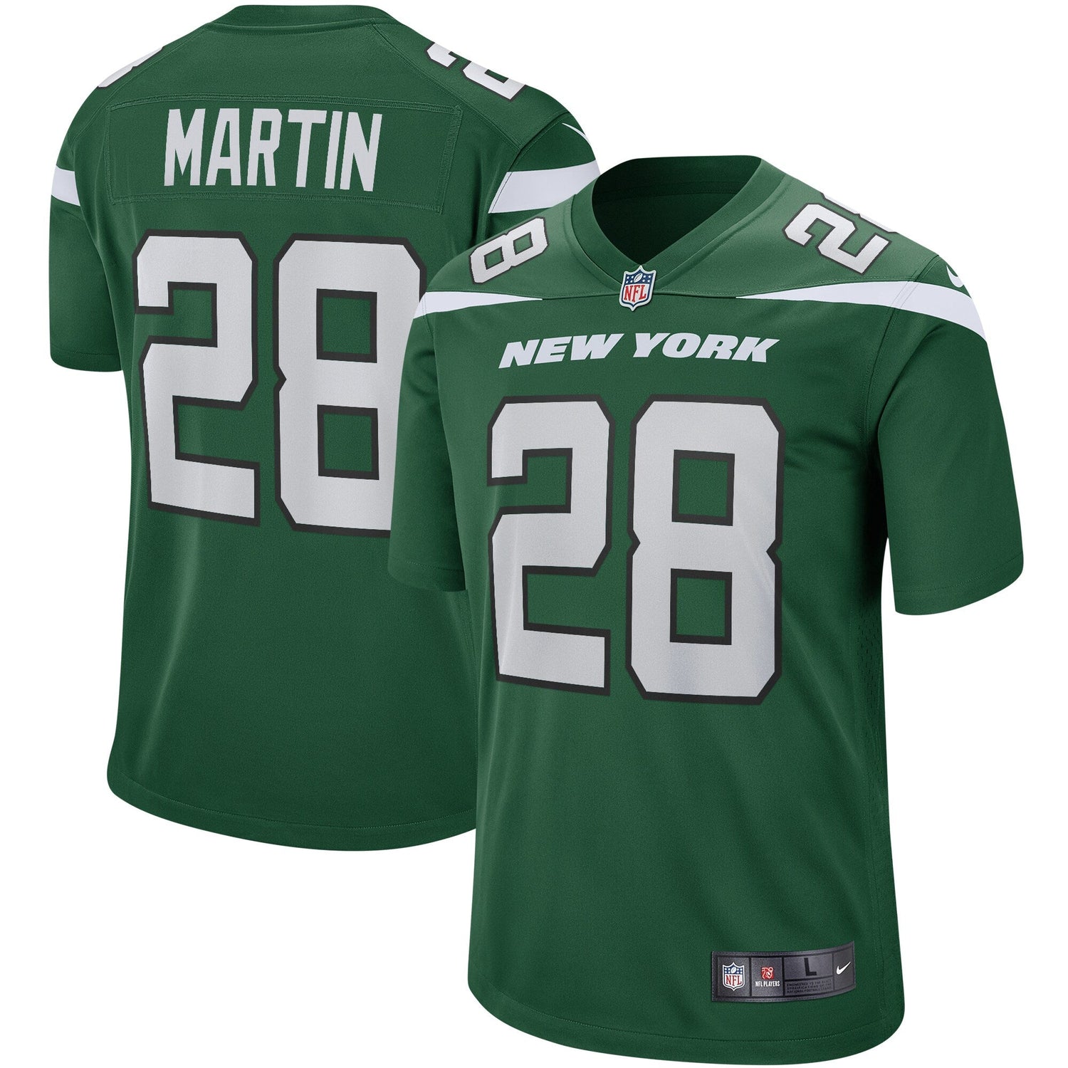 Curtis Martin New York Jets Nike Game Retired Jersey - Gotham Green