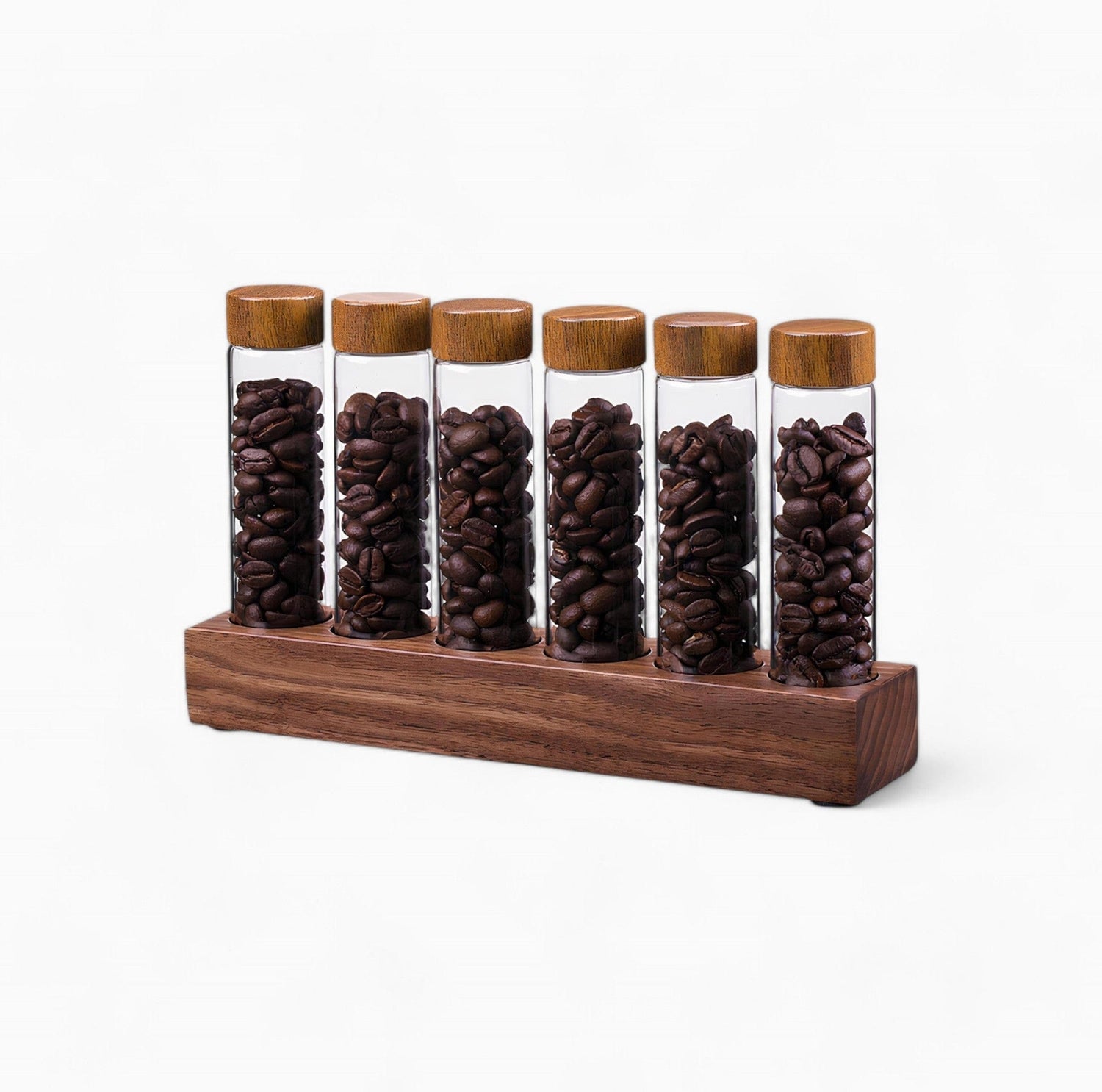 Coffee Beans Storage Container Tube Glass Display Rack