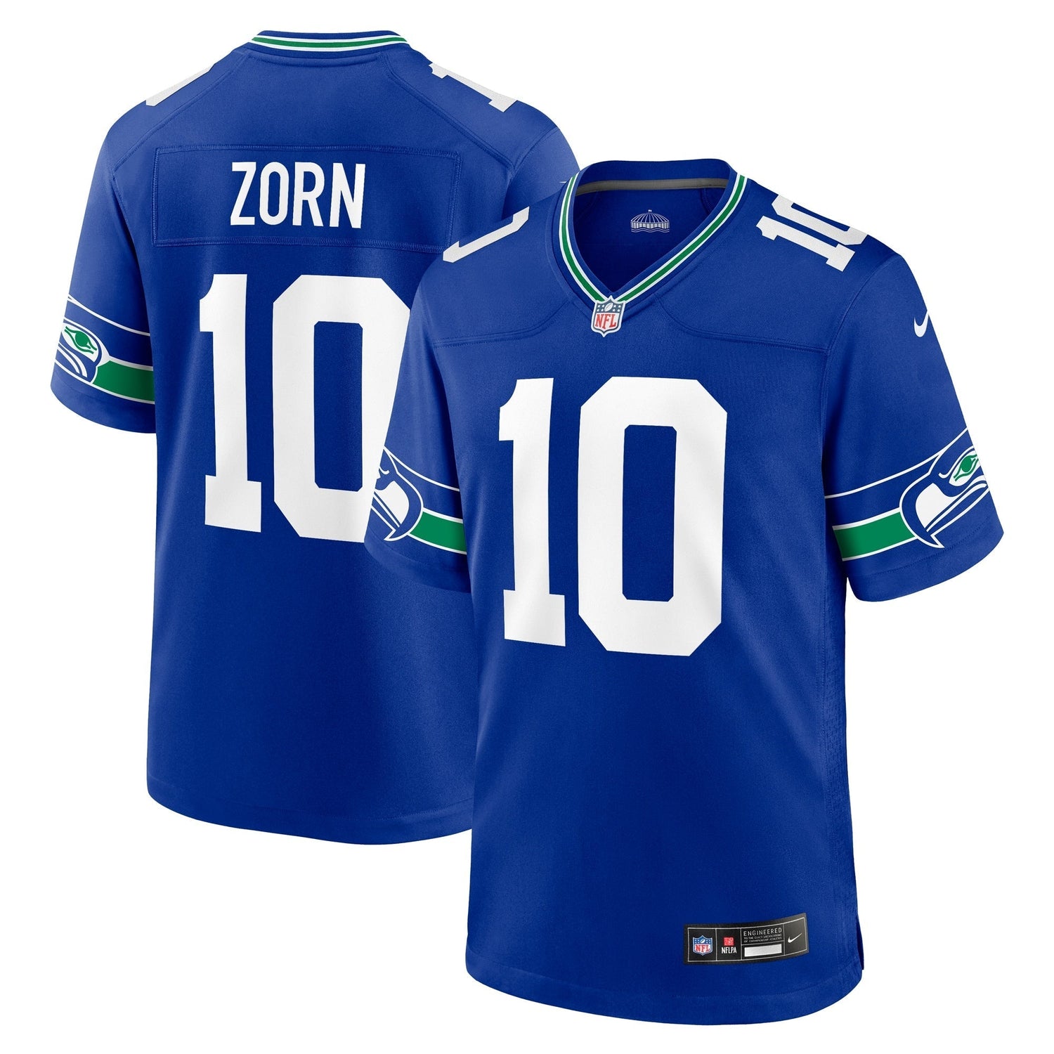 Jim Zorn Seattle Seahawks Nike Throwback Retired Game Jersey - Royal