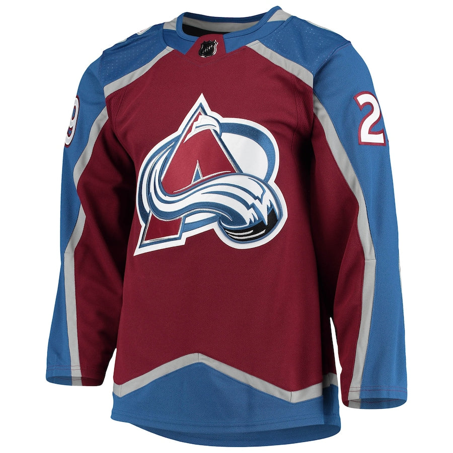 Nathan MacKinnon Colorado Avalanche Home Primegreen Jersey - Burgundy