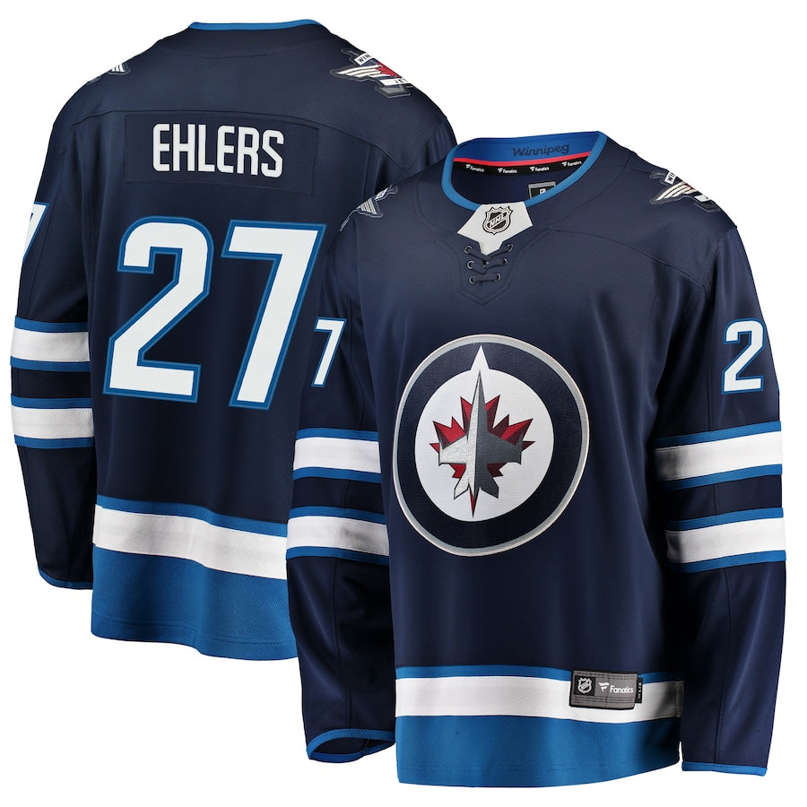 Men's Winnipeg Jets Nikolaj Ehlers Fanatics Navy Breakaway Jersey