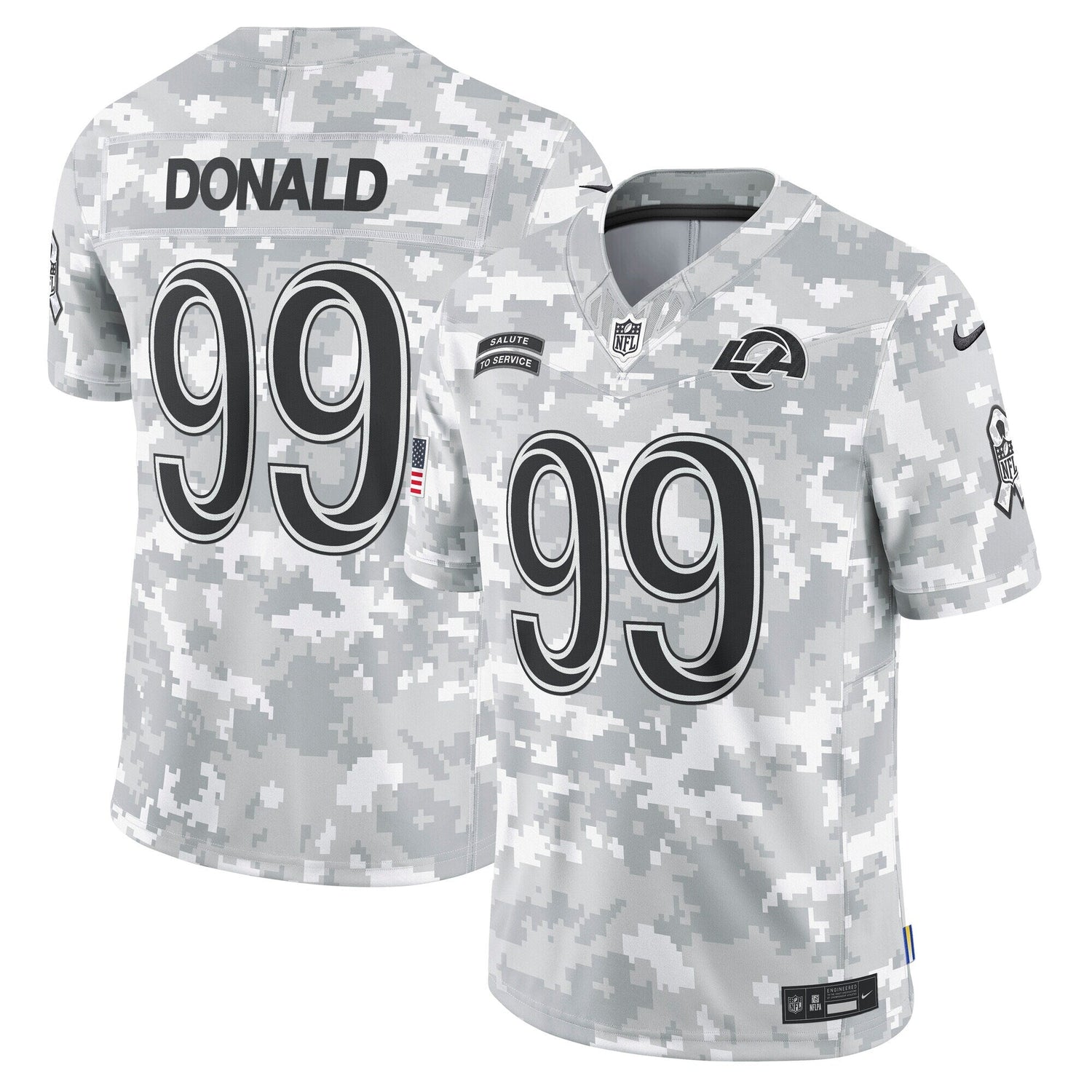 Aaron Donald Los Angeles Rams Nike 2024 Salute to Service Retired Limited Jersey - Arctic Camo