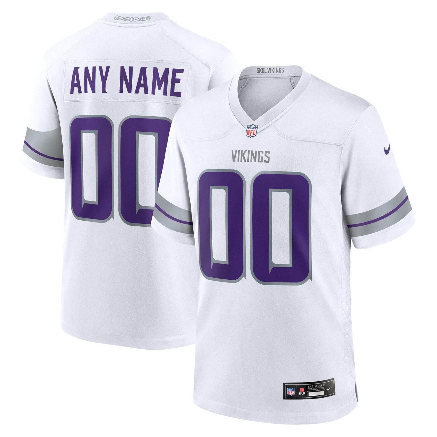 Minnesota Vikings Nike Alternate Custom Game Jersey - White