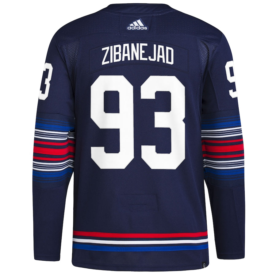 Mika Zibanejad New York Rangers Alternate Primegreen Jersey - Navy