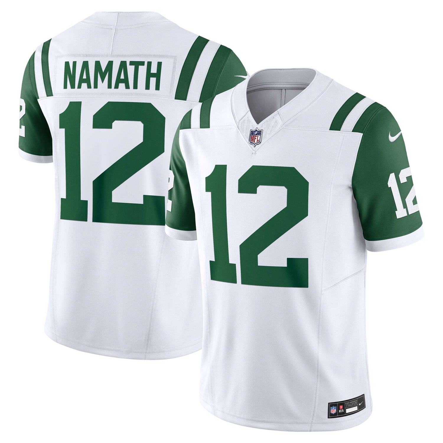 Joe Namath New York Jets Nike Classic Alternate Vapor F.U.S.E. Retired Limited Jersey - White