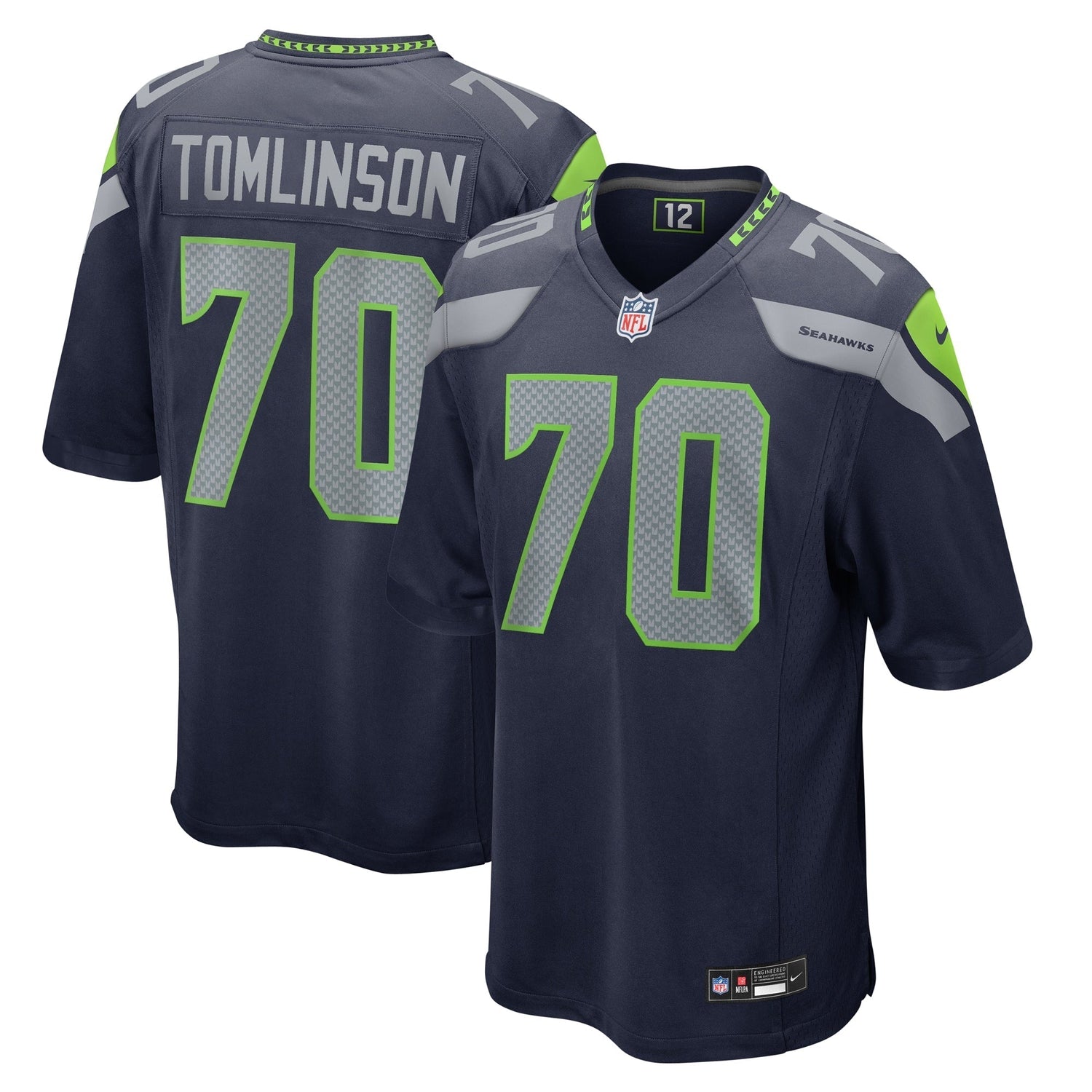 Laken Tomlinson Seattle Seahawks Nike Game Jersey - College Navy