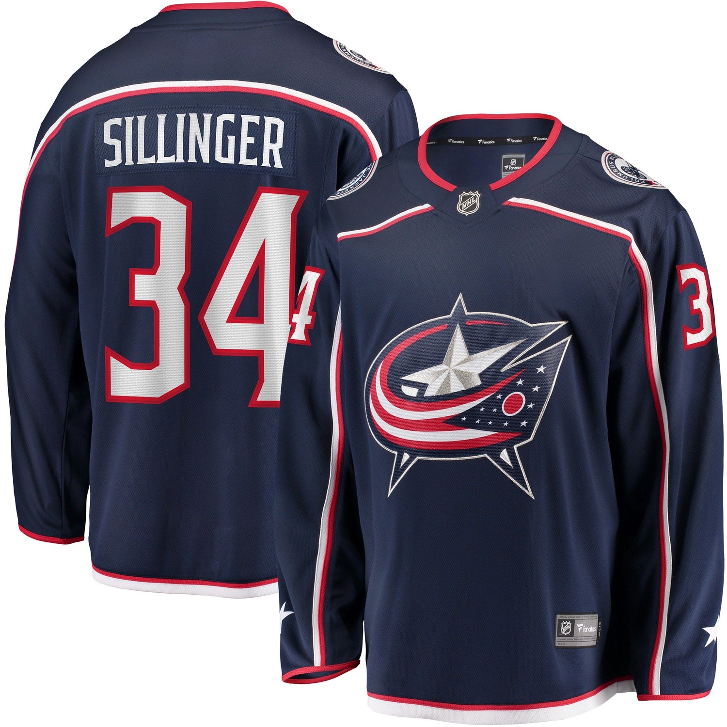 Cole Sillinger Columbus Blue Jackets Home Breakaway Jersey - Navy