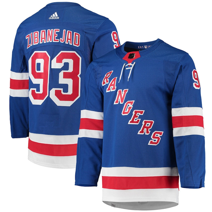 Mika Zibanejad New York Rangers Home Primegreen Jersey - Blue