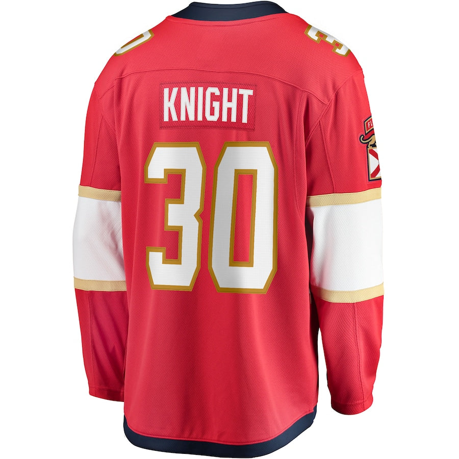 Spencer Knight Florida Panthers Home Breakaway Jersey - Red