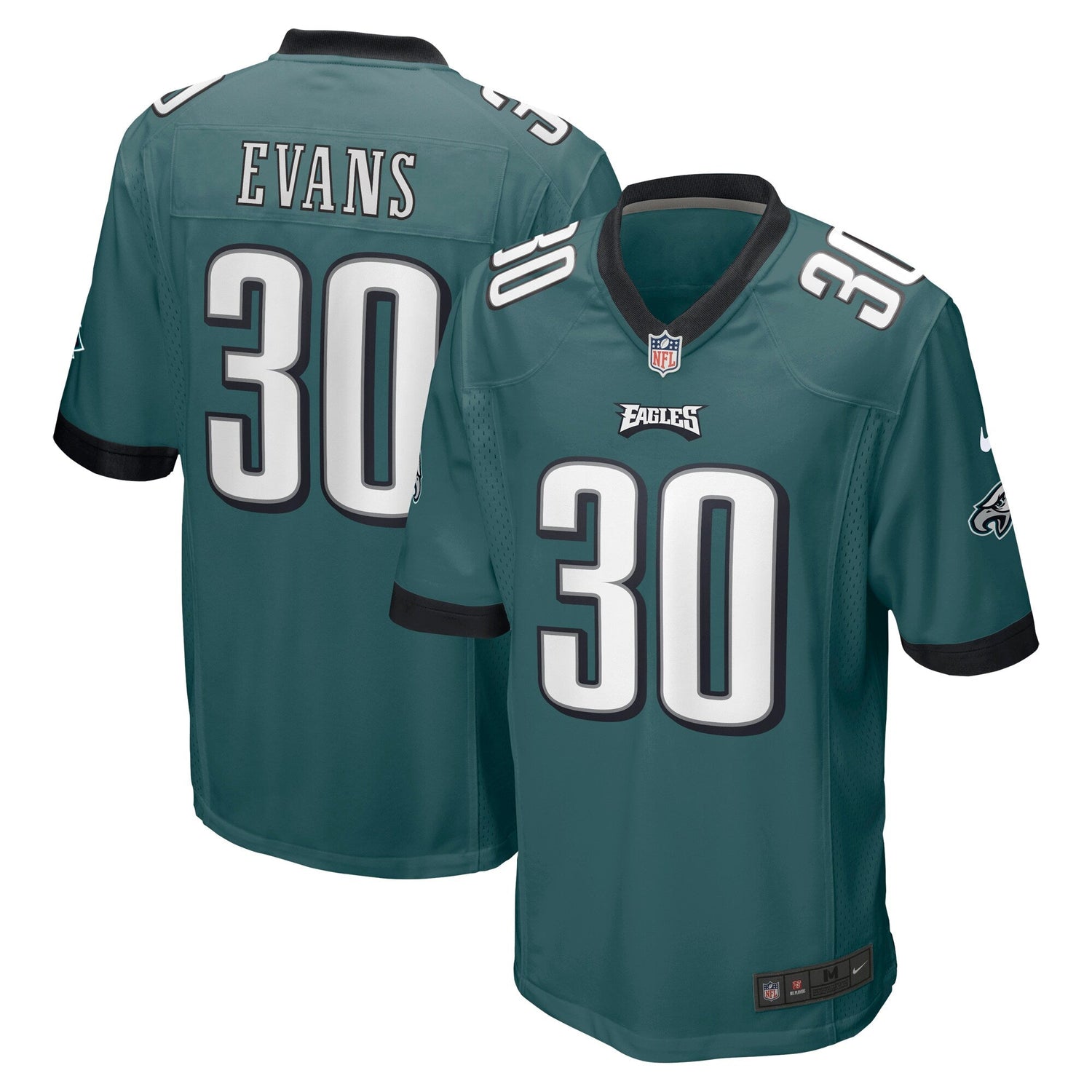 Justin Evans Philadelphia Eagles Nike Game Jersey - Midnight Green