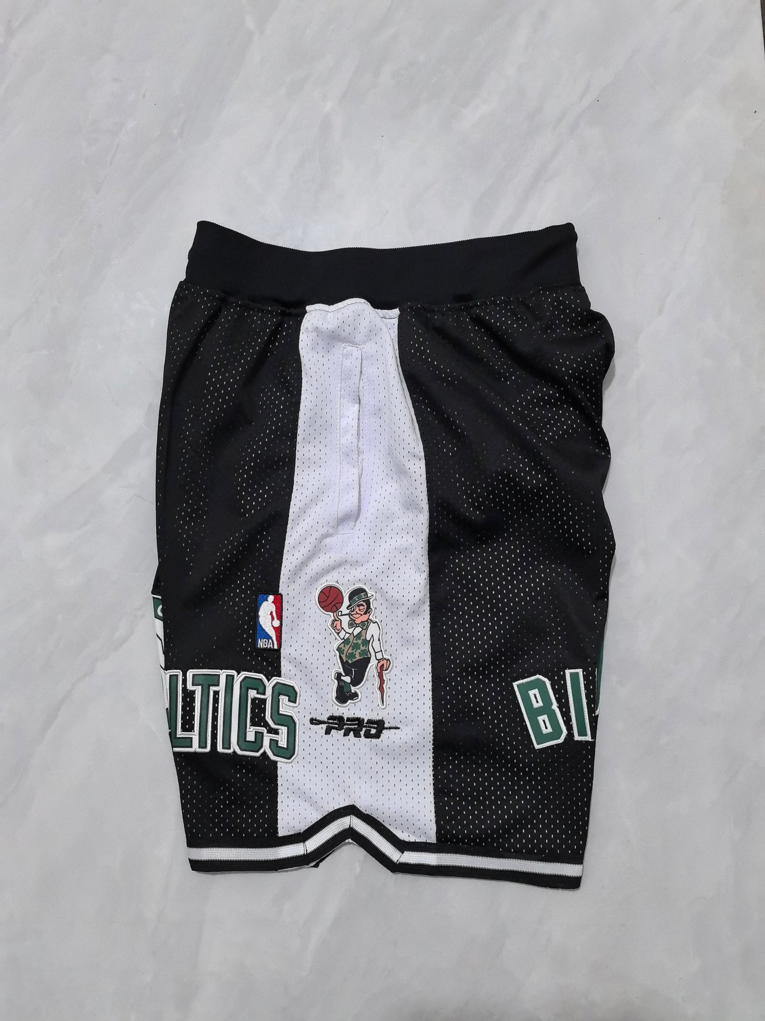 JUST DON Boston Celtics Black Pocket Shorts