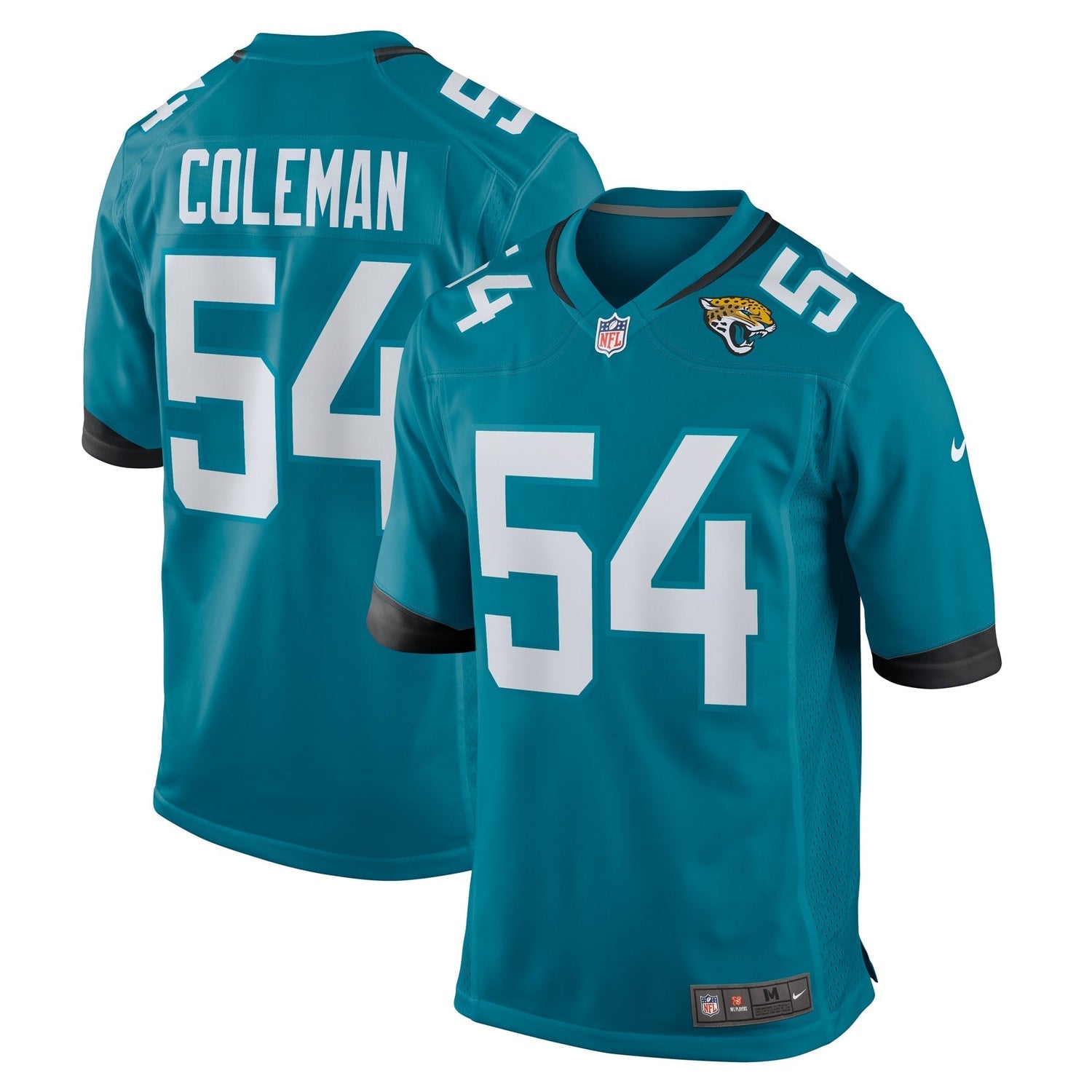 DJ Coleman Jacksonville Jaguars Nike Game Jersey - Teal