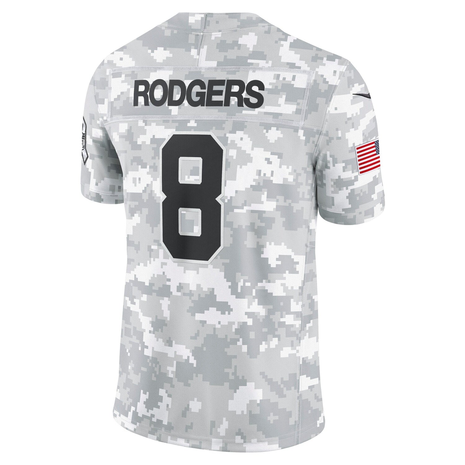 Aaron Rodgers New York Jets Nike 2024 Salute to Service Limited Jersey - Arctic Camo