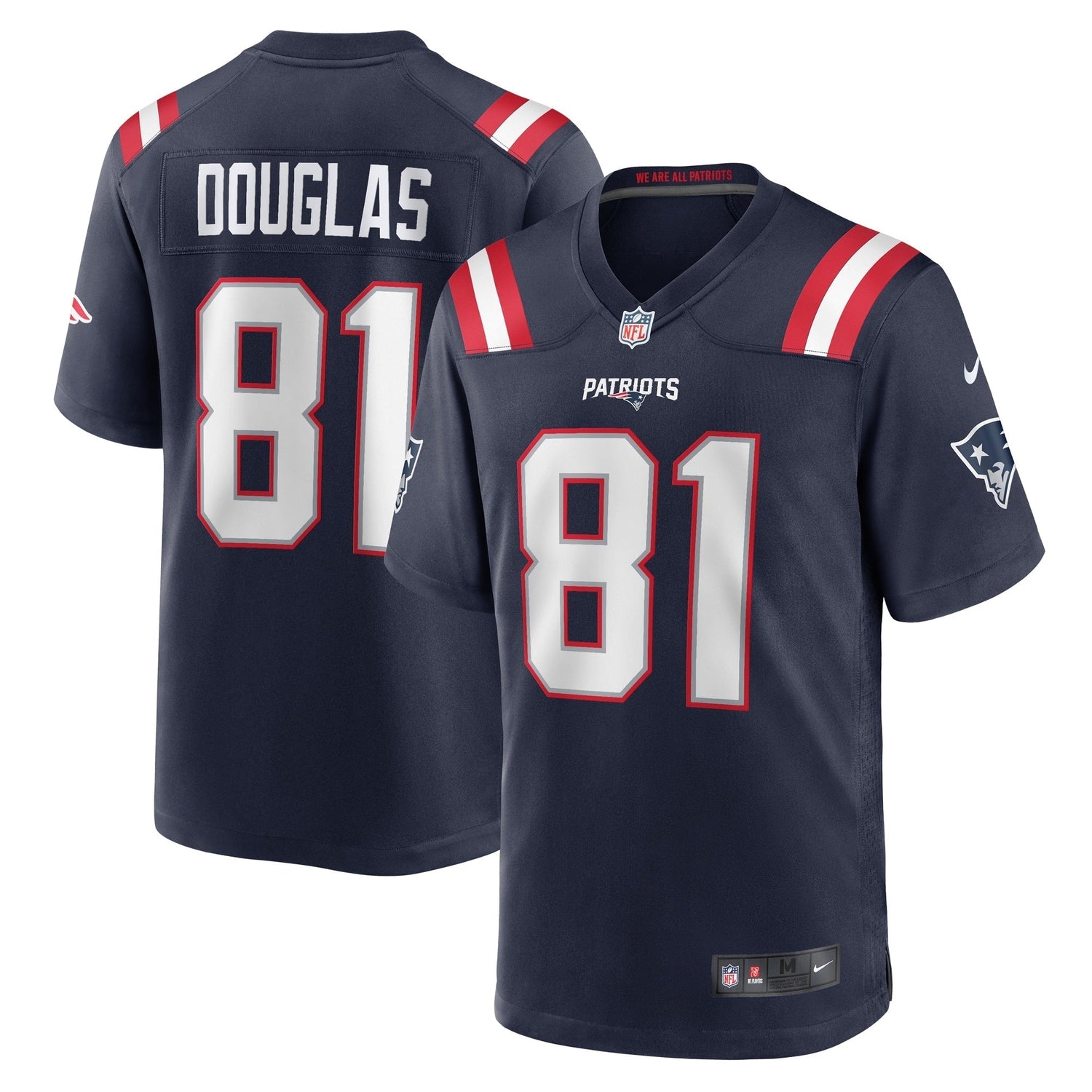 Demario Douglas New England Patriots Nike Game Jersey - Navy