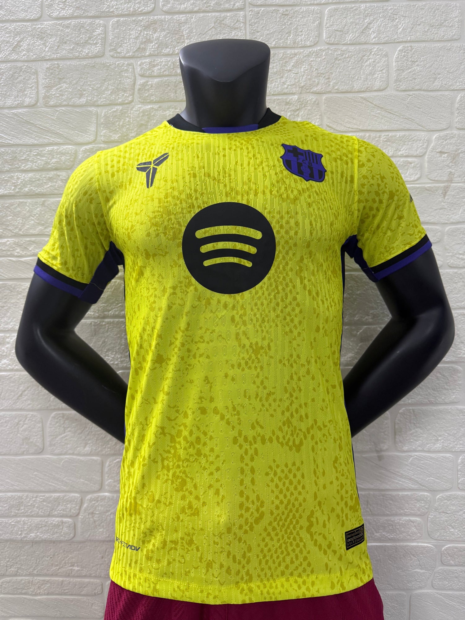 2025-26 FC Barcelona Yellow Player Version Jersey