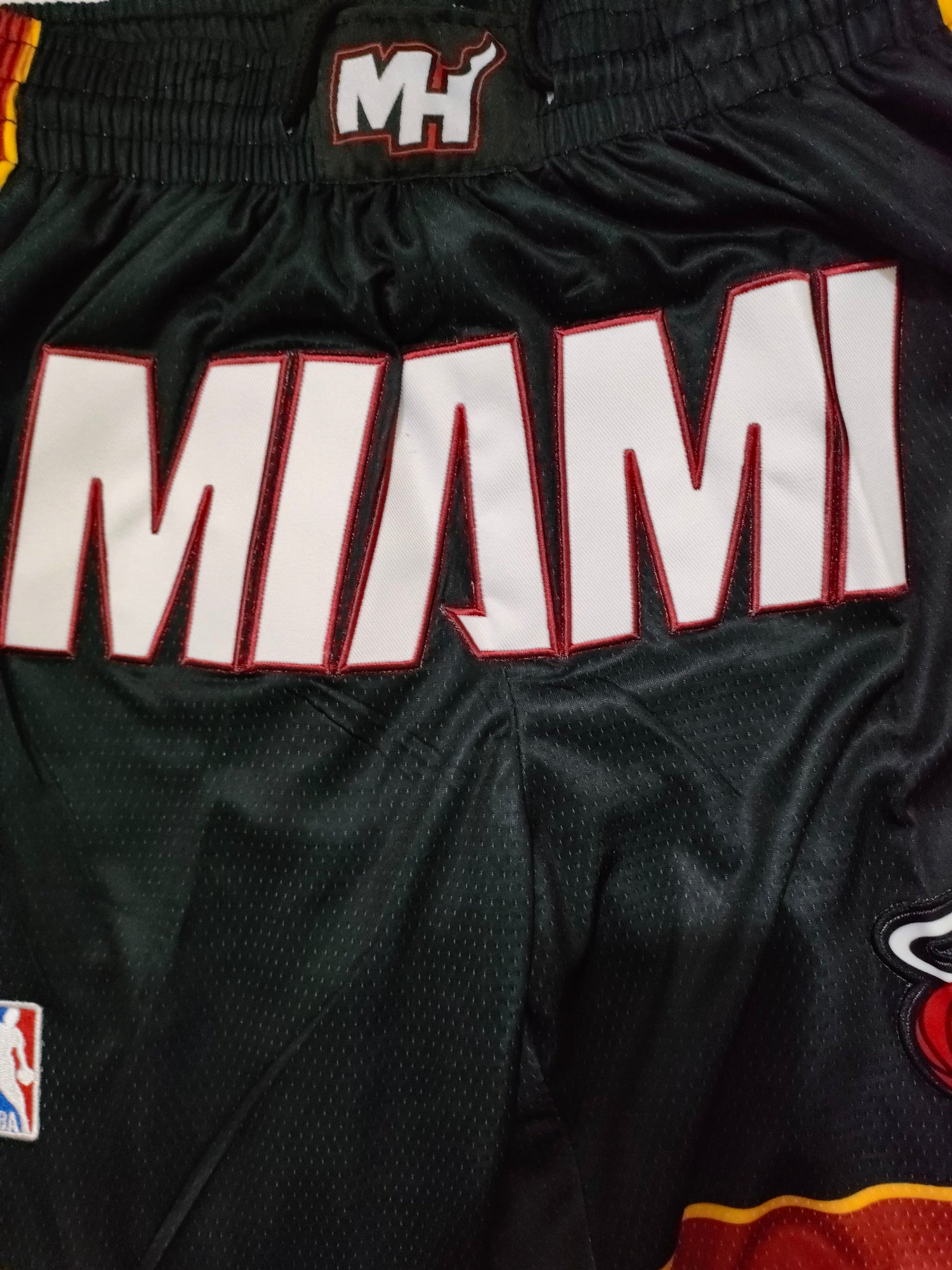 JUST DON Miami Heat Black Pocket Shorts