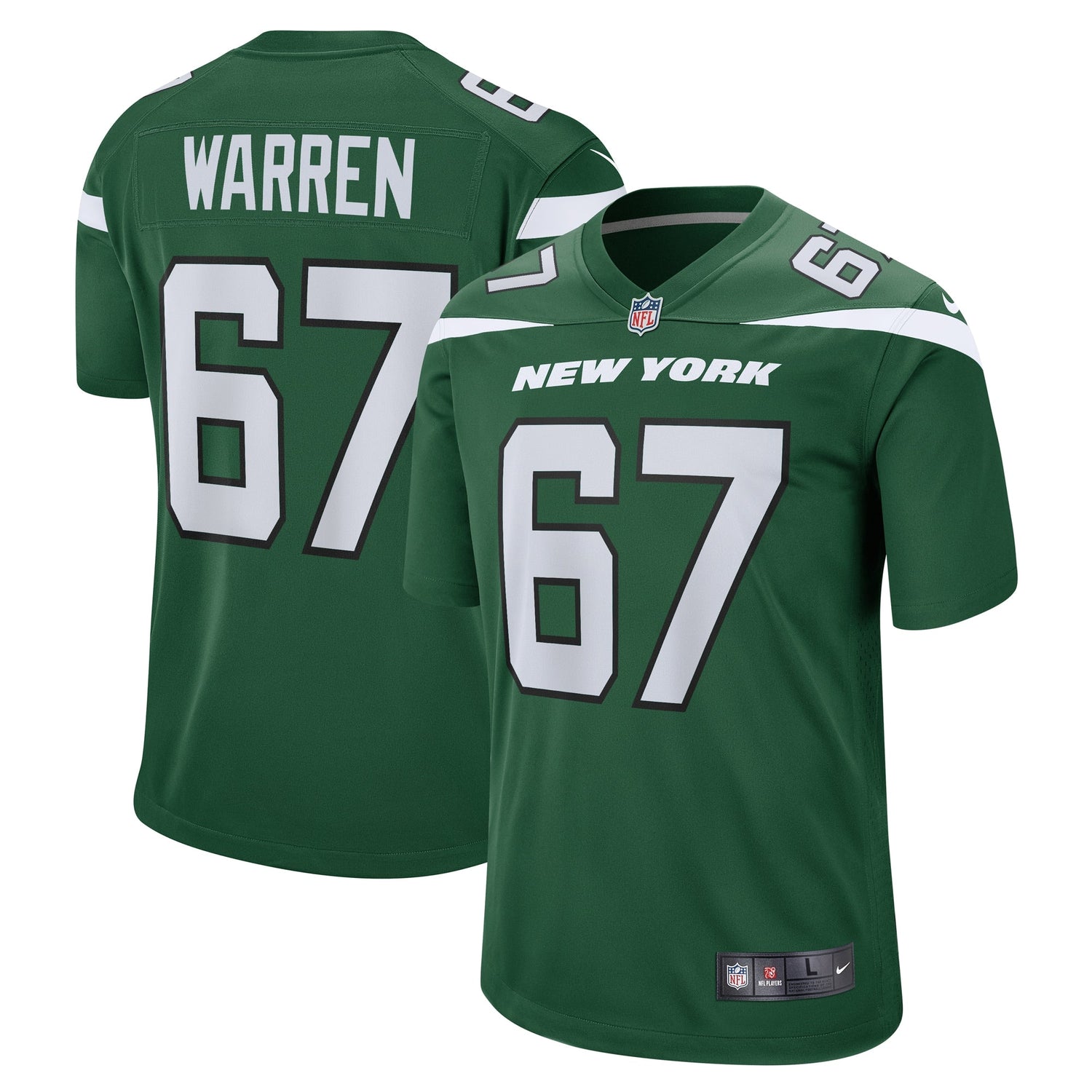 Carter Warren New York Jets Nike Game Jersey - Gotham Green
