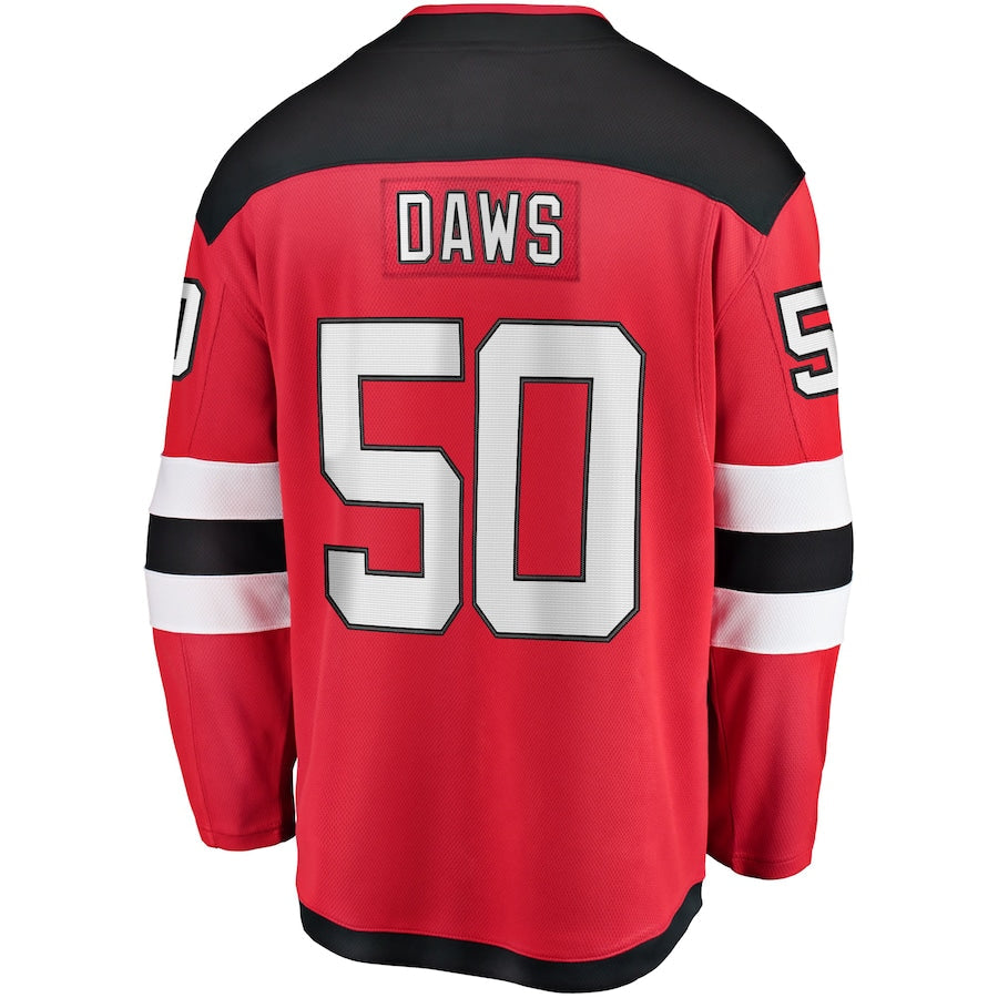 Nico Daws New Jersey Devils Home Breakaway Jersey - Red