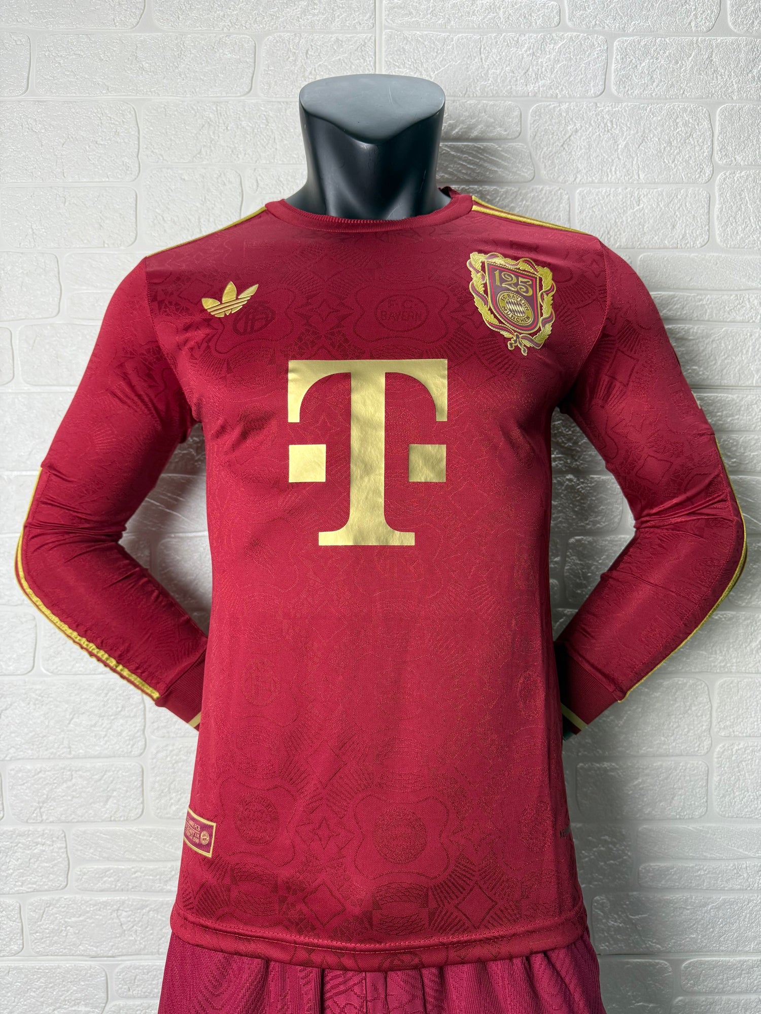 2025-26 Bayern Munich 125th Anniversary Red Long Sleeve Player Version Jersey