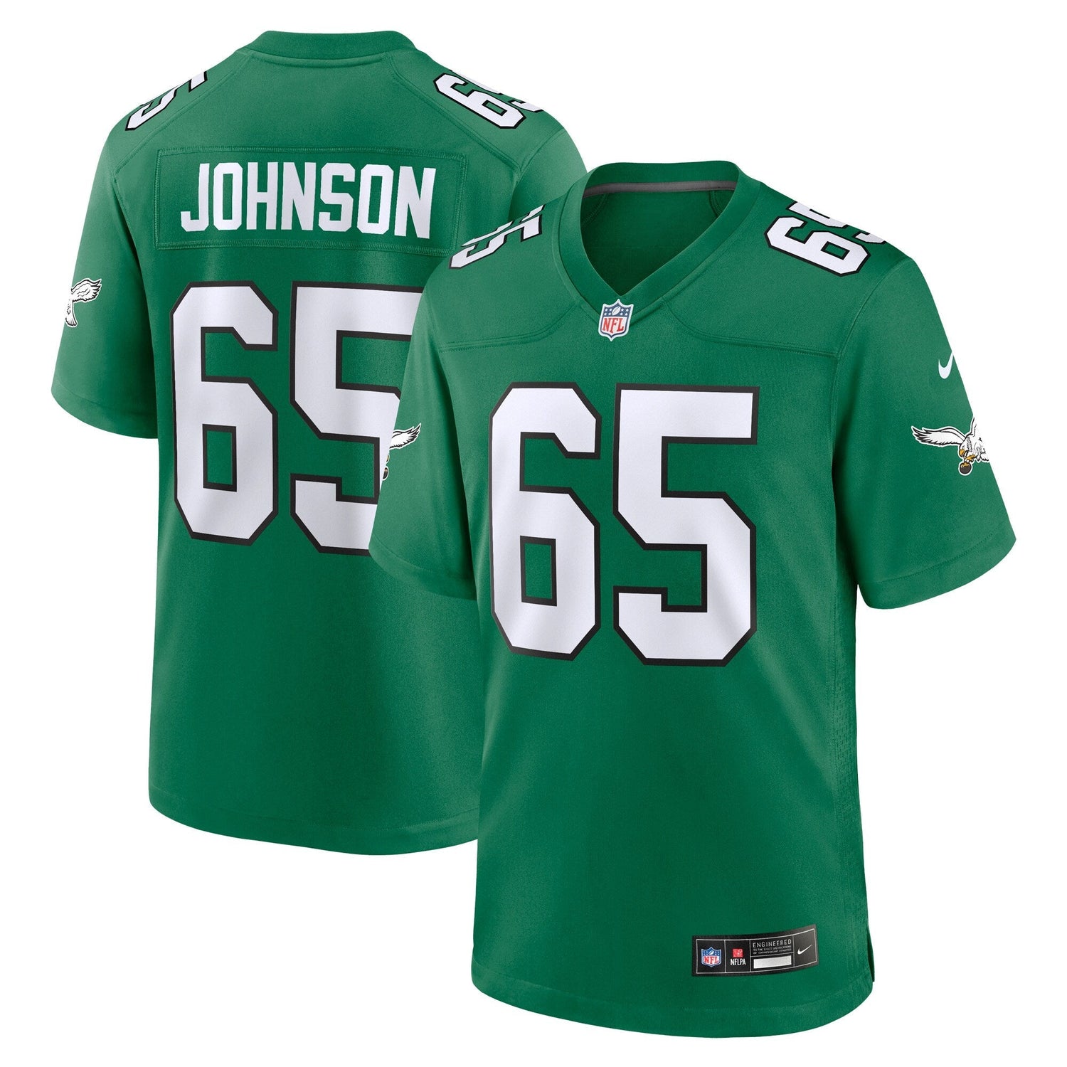 Lane Johnson Philadelphia Eagles Nike Alternate Game Jersey - Kelly Green