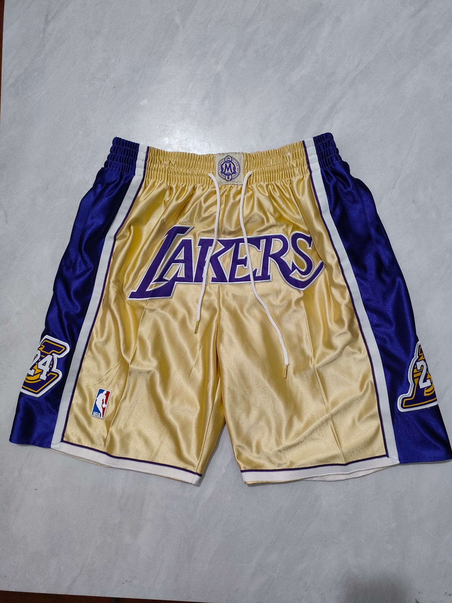 JUST DON Los Angeles Lakers Golden Hall of Fame Pocket Shorts