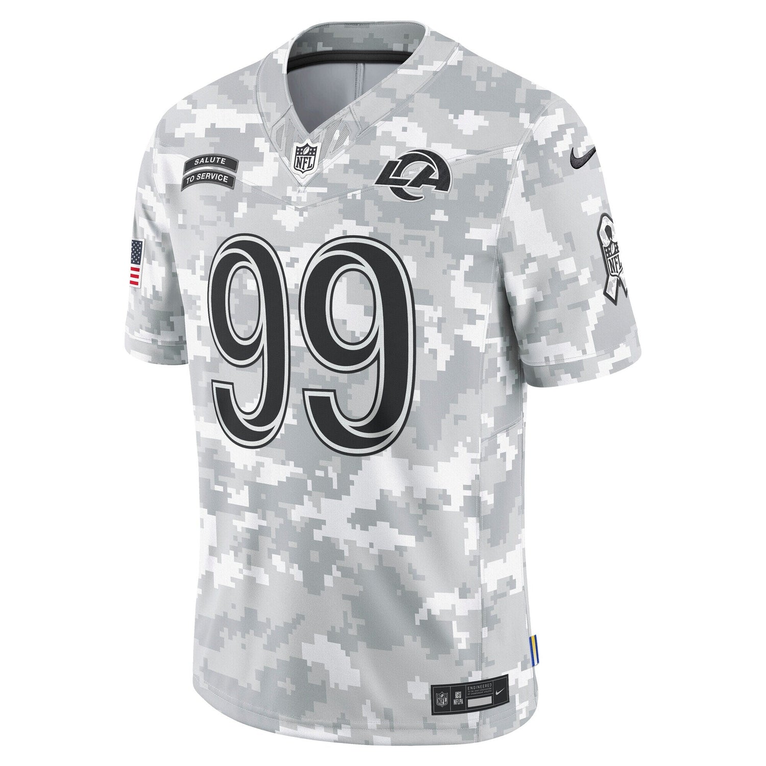 Aaron Donald Los Angeles Rams Nike 2024 Salute to Service Retired Limited Jersey - Arctic Camo
