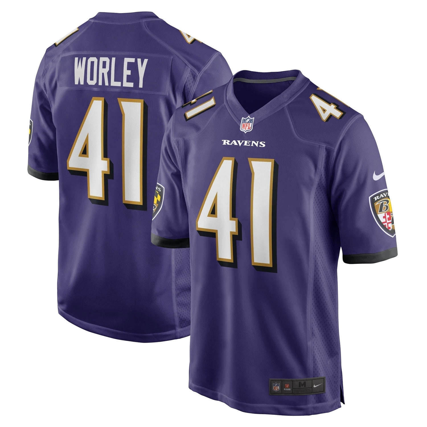 Daryl Worley Baltimore Ravens Nike Game Jersey - Purple