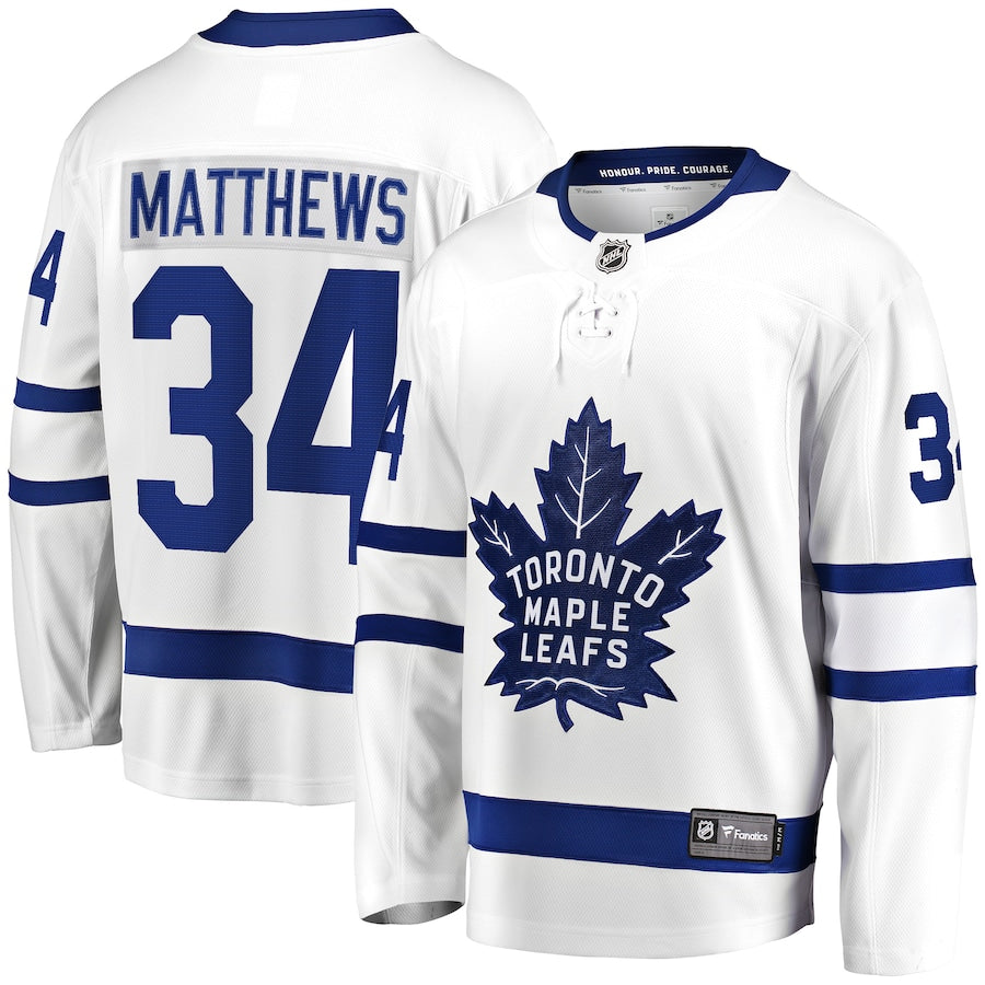 Toronto Maple Leafs Auston Matthews Away Premier Breakaway Jersey - White