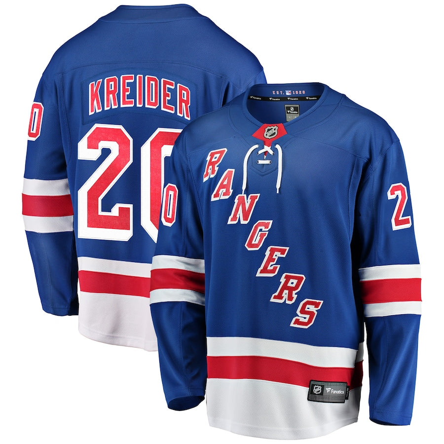 Chris Kreider New York Rangers Home Breakaway Jersey - Blue