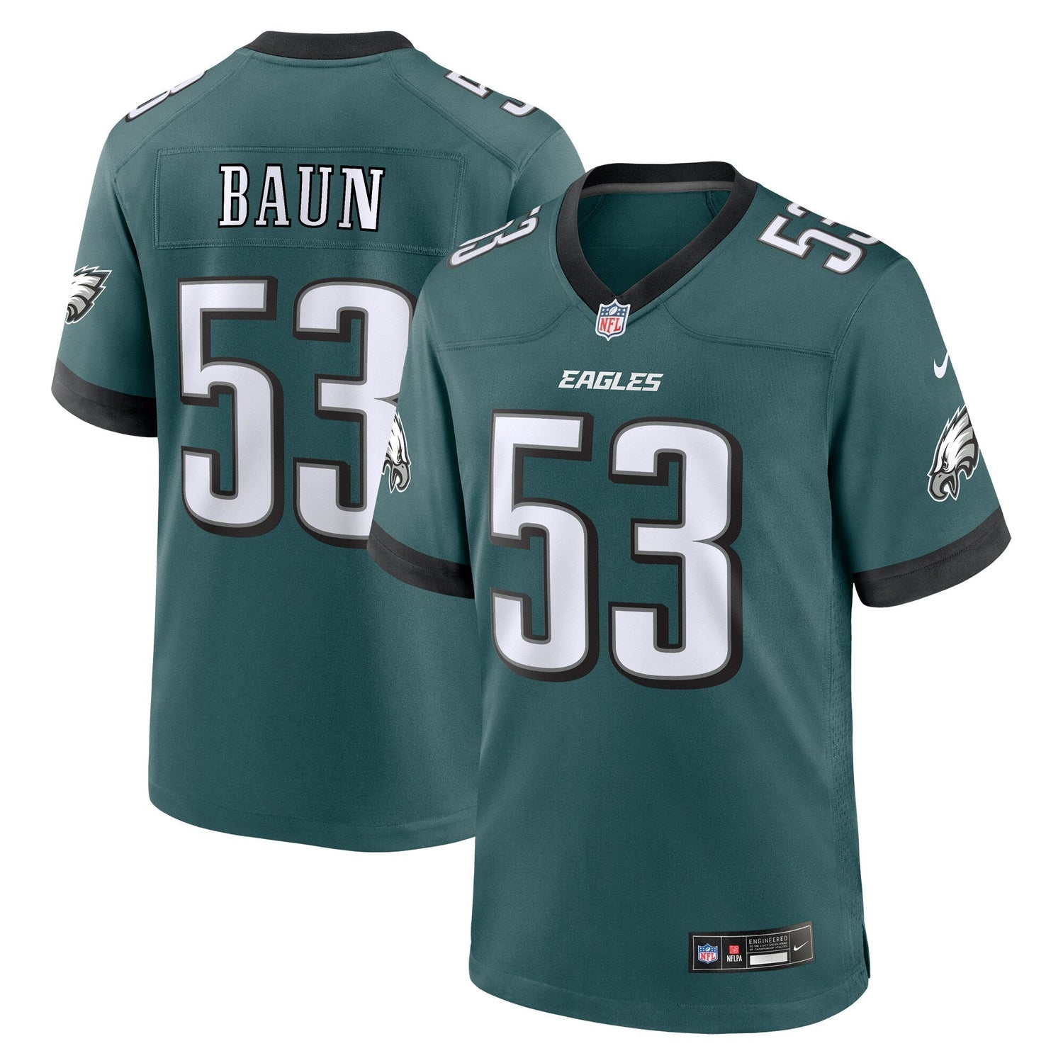 Zach Baun Philadelphia Eagles Nike Game Jersey - Midnight Green