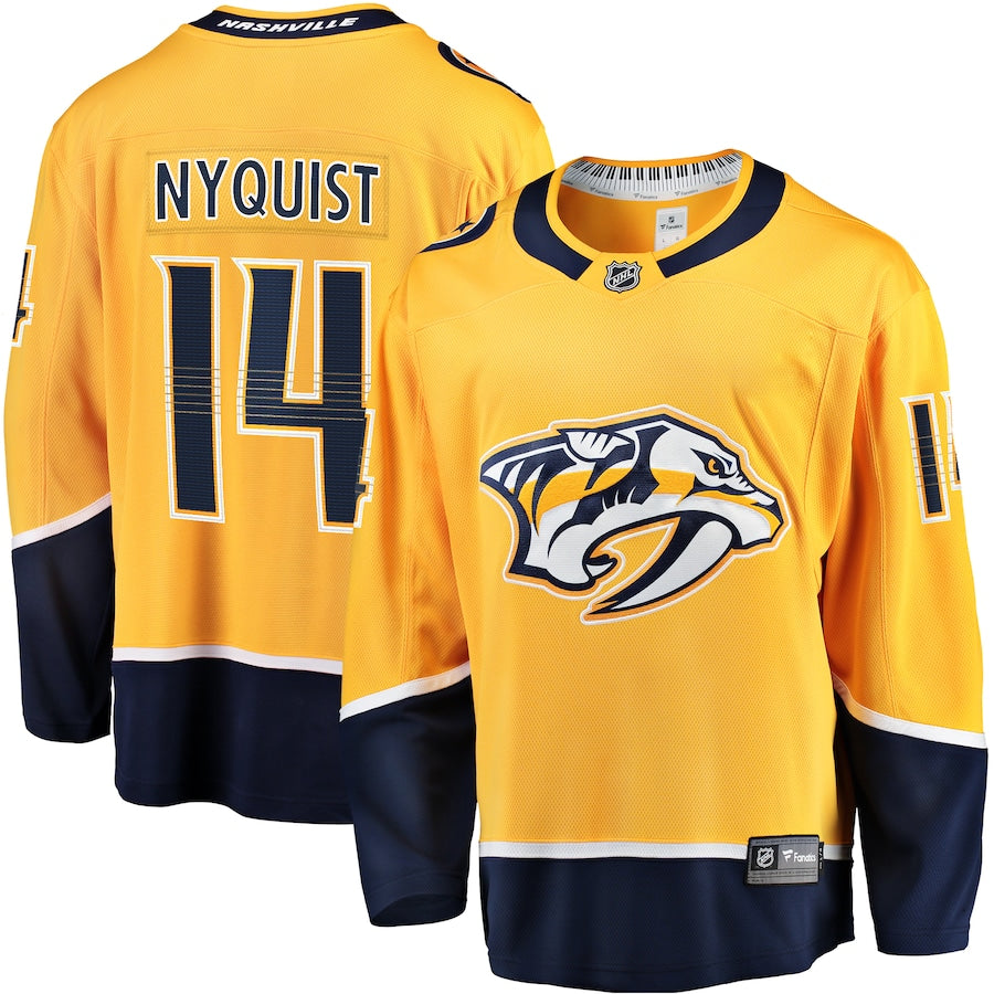 Gustav Nyquist Nashville Predators Home Breakaway Jersey - Gold