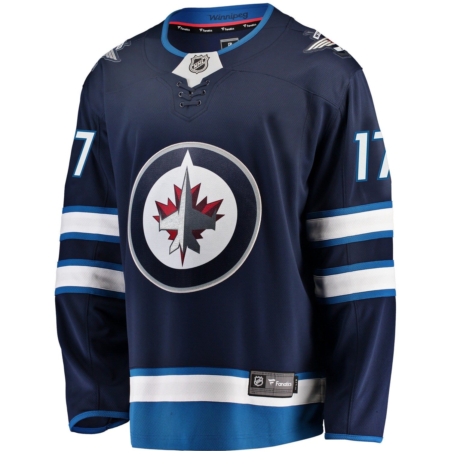 Men's Winnipeg Jets Adam Lowry Fanatics Navy Breakaway Jersey