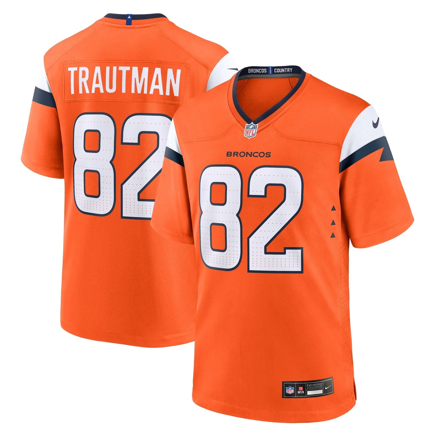 Adam Trautman Denver Broncos Nike Team Game Jersey - Orange
