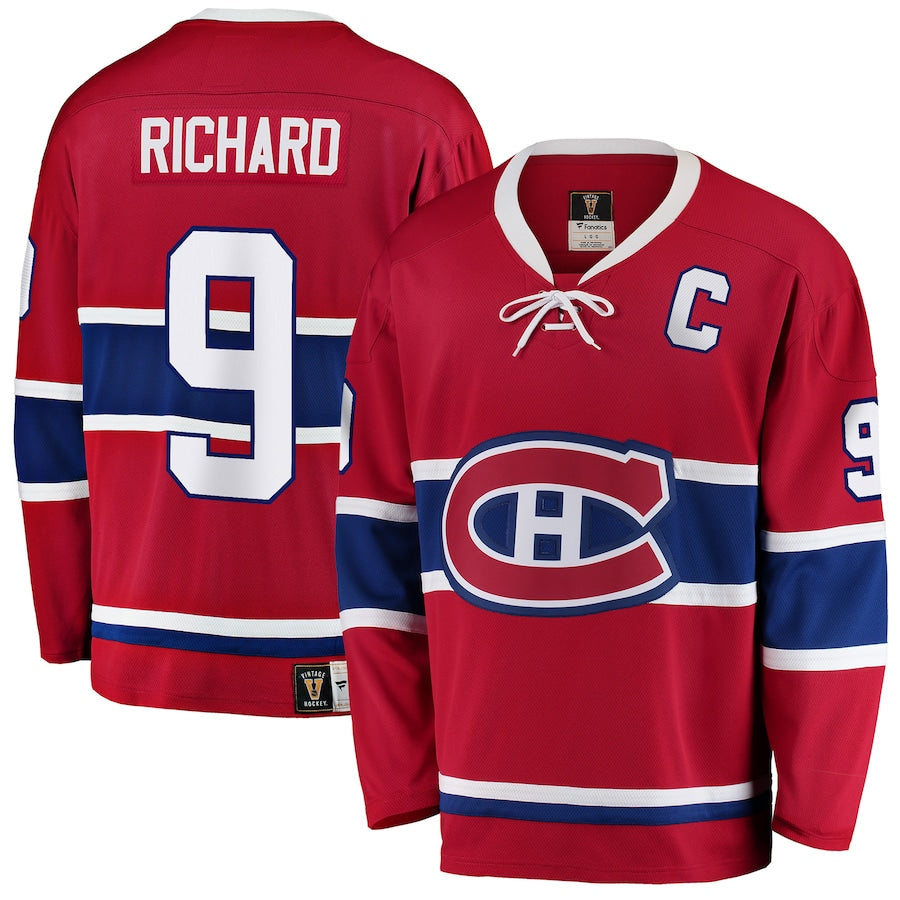 Maurice Richard Montreal Canadiens Premier Breakaway Retired Jersey - Red