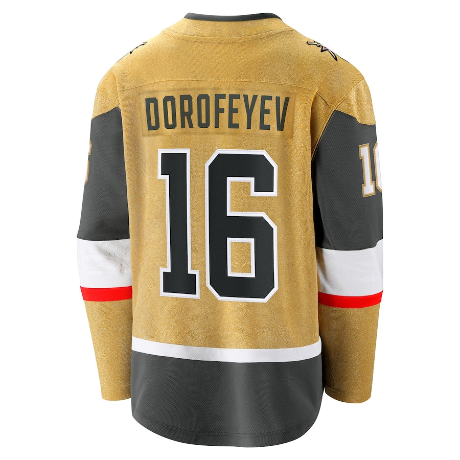 Men's Vegas Golden Knights Pavel Dorofeyev Fanatics Gold Premier Breakaway Player Jersey