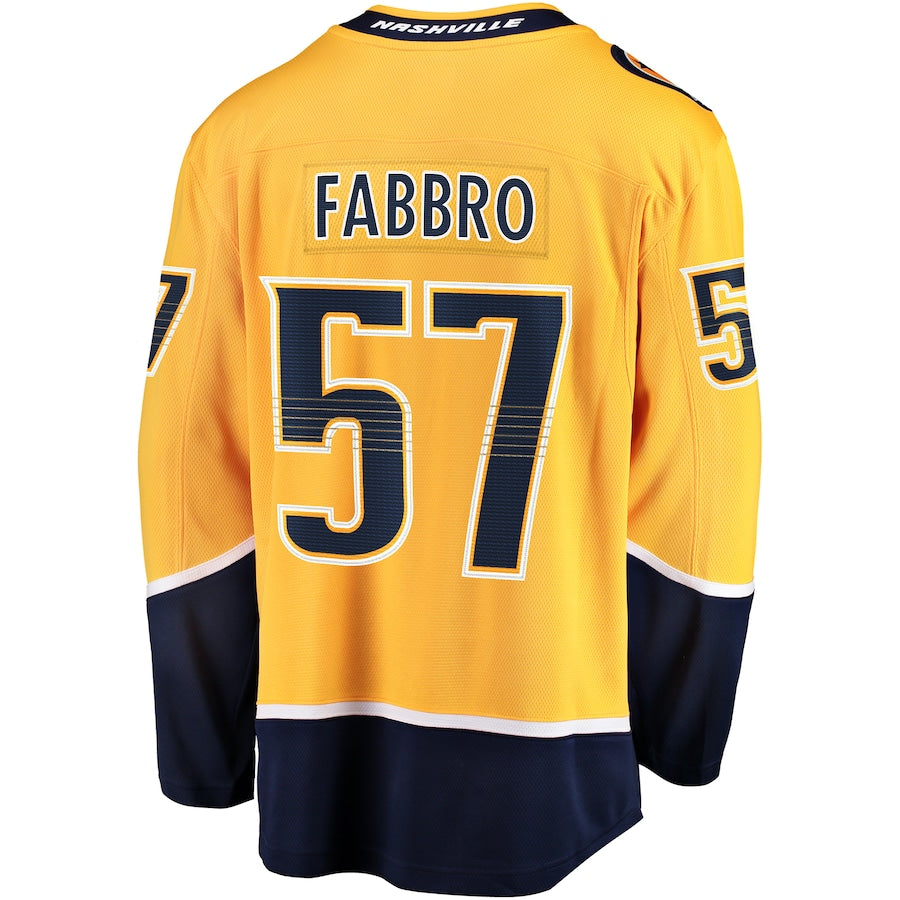 Dante Fabbro Nashville Predators Jersey - Gold