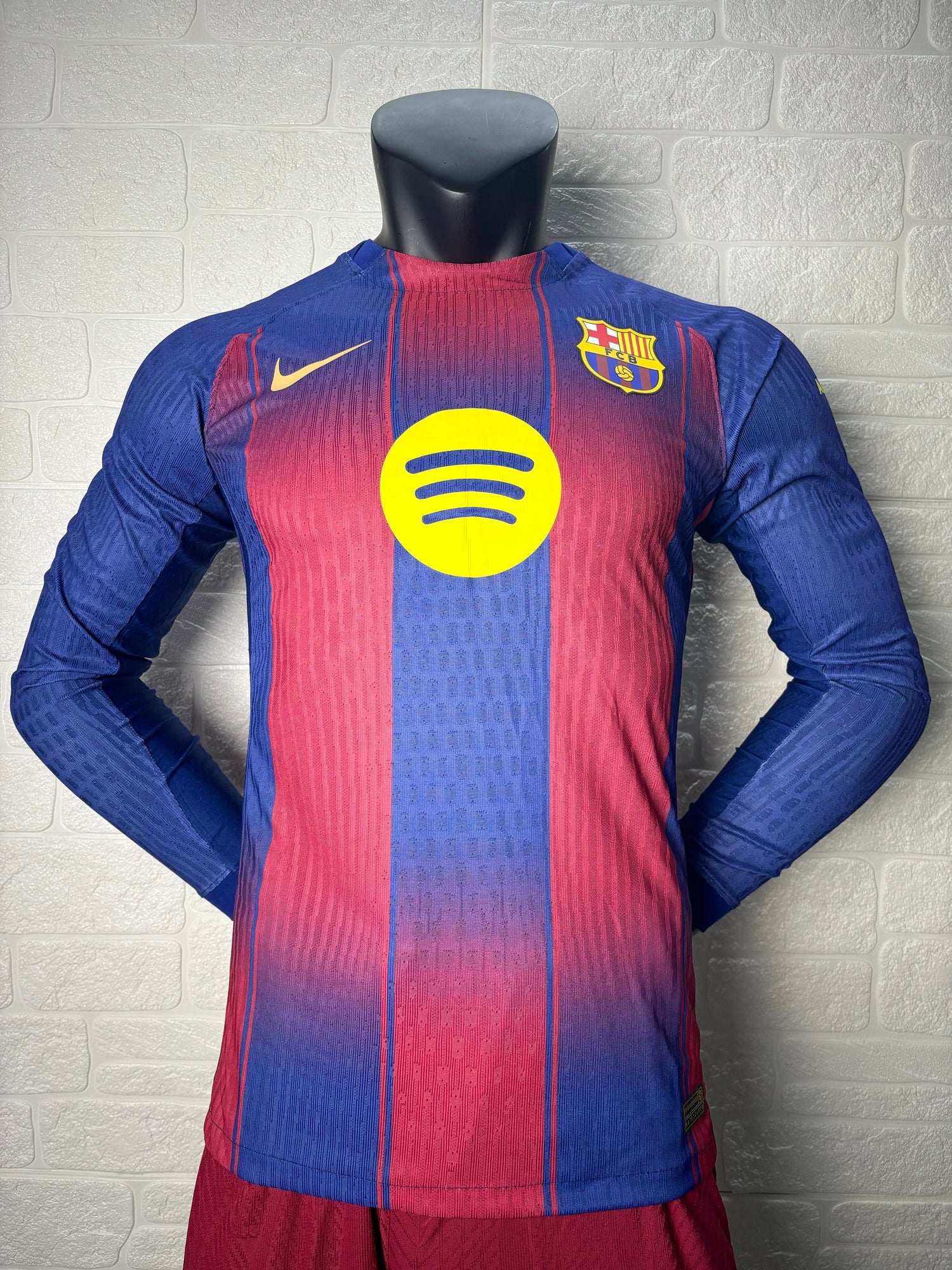 2025-26 FC Barcelona Home Long Sleeve Player Version Jersey